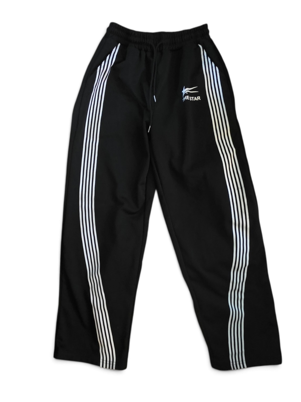 Black & White Stripe The Star Sweatpants Size Small